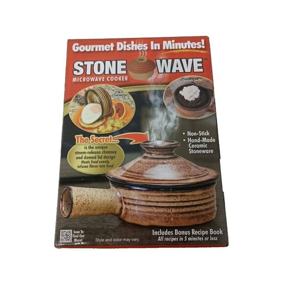 As Seen On TV TeleBrand Stone Wave Microwave Cooker Non Stick Ceramic Stoneware - Picture 1 of 8
